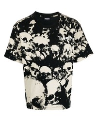 Pleasures Despair Skull Print Cotton T Shirt