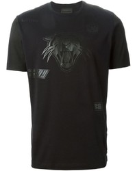 Diesel Black Gold Tiger Print T Shirt