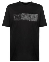 C.P. Company Distressed Logo Print T Shirt