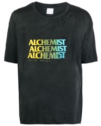 Alchemist Distressed Logo Print T Shirt