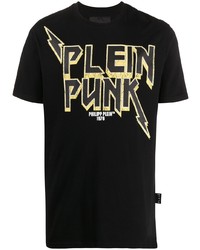Philipp Plein Distressed Punk Print T Shirt