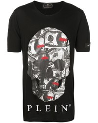 Philipp Plein Dollar Bill Skull T Shirt