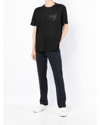 Brioni Dolphin Print Linen T Shirt