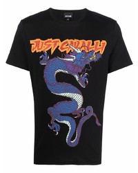 Just Cavalli Dragon Logo T Shirt