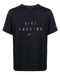 Nike Dri Fit Miler Logo T Shirt