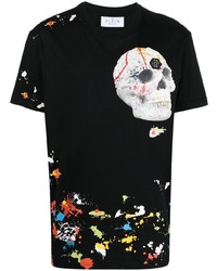 Philipp Plein Dripping Skull Ss T Shirt