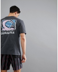 Quiksilver Durable Dens T Shirt With Back Print In Black