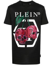 Philipp Plein Embellished Cherry Logo T Shirt