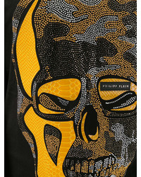 Philipp Plein Embellished Skull Print T Shirt