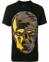 Philipp Plein Embellished Skull Print T Shirt
