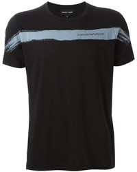 Emporio Armani Contrasting Stripe Print T Shirt