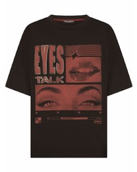 Dolce & Gabbana Eyes Talk Graphic Print T Shirt