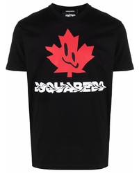 DSQUARED2 Face Maple Leaf T Shirt