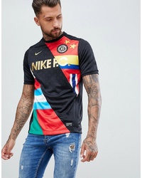 Nike Fc T Shirt With Flag Print In Black 886872 012