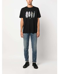 PS Paul Smith Feather Print Organic Cotton T Shirt