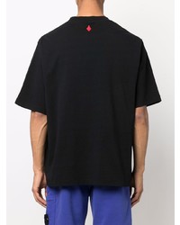 Marcelo Burlon County of Milan Feathers Necklace Over Tee Black Red