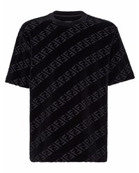 Fendi Ff Logo Print T Shirt