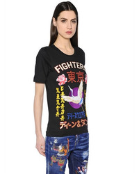 Dsquared2 Fighters Japanese Printed Jersey T Shirt
