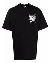 MSGM Fish Print Short Sleeve T Shirt