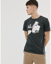 J.Crew Mercantile Five Boroughs Print T Shirt In Faded Black