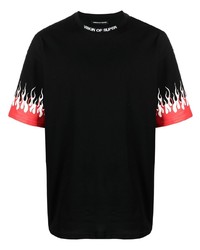 Vision Of Super Flame Detail Short Sleeved T Shirt