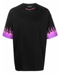 Vision Of Super Flame Detail Short Sleeved T Shirt