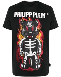 Philipp Plein Flame Graphic Print T Shirt
