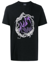 Just Cavalli Flame Logo Crew Neck T Shirt