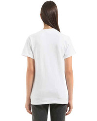 Flame Logo Printed Cotton Jersey T Shirt