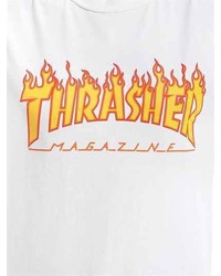 Flame Logo Printed Cotton Jersey T Shirt