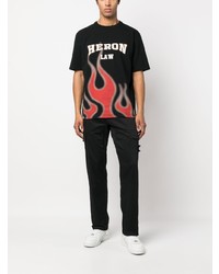 Heron Preston Flame Print Organic Cotton T Shirt