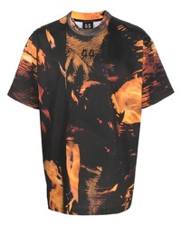 44 label group Flame Print Short Sleeve T Shirt