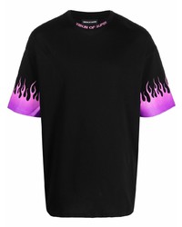 Vision Of Super Flame Print Short Sleeved T Shirt