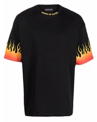 Vision Of Super Flame Print Short Sleeved T Shirt