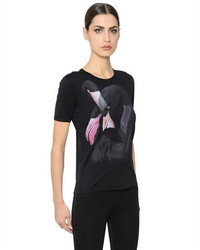 Givenchy Flamingo Printed Cotton Jersey T Shirt