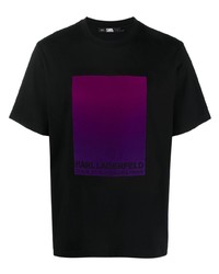 Karl Lagerfeld Flock Logo Print T Shirt
