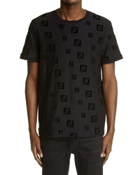 Fendi Flocked Ff Logo T Shirt