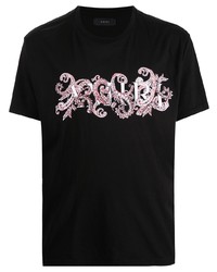 Amiri Floral Logo Print T Shirt