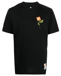 Nike Floral Logo Print T Shirt