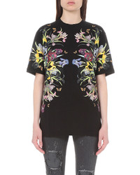 Givenchy Floral Print Cotton Jersey T Shirt