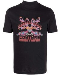 VERSACE JEANS COUTURE Floral Print Jersey T Shirt