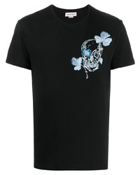 Alexander McQueen Floral Skull T Shirt