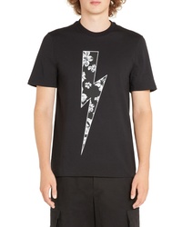 Neil Barrett Floral Thunderbolt Graphic T Shirt