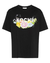 Koché Flower Logo Print T Shirt