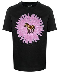 PS Paul Smith Flower Zebra Cotton T Shirt