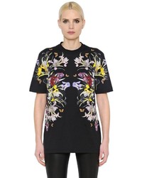 Givenchy Flowers Printed Cotton Jersey T Shirt