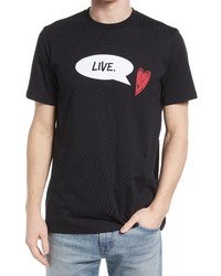 LIVE LIVE Follow Your Heart Cotton Graphic Tee In Blackout At Nordstrom