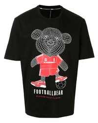 Blackbarrett Footballbear Graphic Print T Shirt