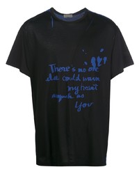 Yohji Yamamoto French Text Print T Shirt