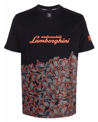 Automobili Lamborghini Geometric Print T Shirt